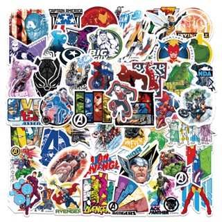 (Authorized) สติกเกอร์ PVC ลายการ์ตูน Marvels The Avengers กันน้ํา (2) 50 ชิ้น