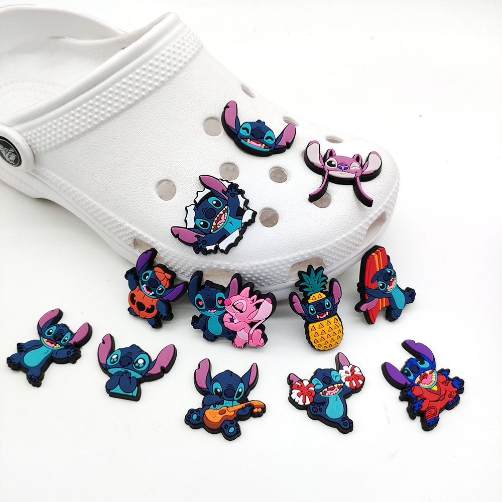 new-stitch-series-ใหม่-ตัวติดรองเท้า-pvc-ลายการ์ตูน-stitch-graffiti-croc-jibz-น่ารัก-สําหรับตกแต่งสวน-diy