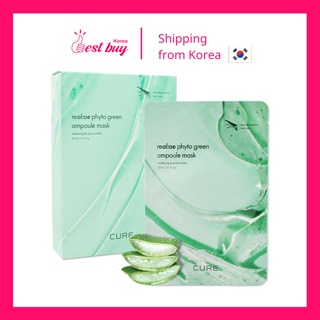 Cure Real:oe Phyto Green Ampoule Mask มาส์กหน้า 30 มล. x10 ชิ้น