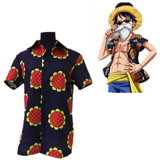 เสื้อยืดคอสเพลย์ One Piece Luffy Corrida Colosseum Dressrosa Sunflower