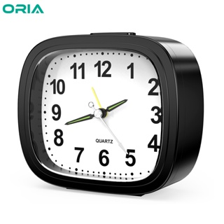 Oria นาฬิกาปลุกข้างเตียง ใช้แบตเตอรี่ ไร้เสียง พร้อมฟังก์ชั่นเลื่อนปลุก สําหรับเด็กนอนหลับหนัก