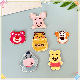 ♥ แผ่นสติกเกอร์ มีกาวในตัว ลาย Lotso Winnie Piglet Eeyore Tigger สําหรับติดตกแต่ง ♥ แผ่นแพทช์ ปักลายการ์ตูน DIY สําหรับติดตกแต่งเสื้อผ้า 1 ชิ้น