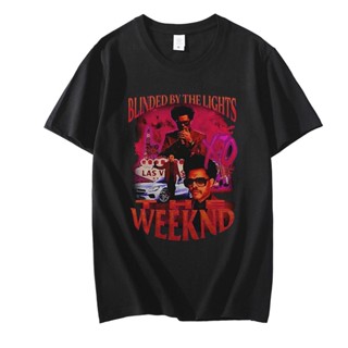 เสื้อคนอ้วนผญ - ขายร้อนใหม่ Tees The Weeknd เสื้อยืดผู้ชายสตรีทแวร์ลําลองกราฟิกเสื้อยืดผู้ชาย Tees