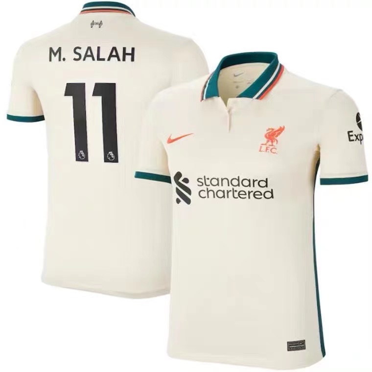 เสื้อกีฬาแขนสั้น ลายทีมชาติฟุตบอล Liverpool 21 22 ชุดเยือน สําหรับ ...