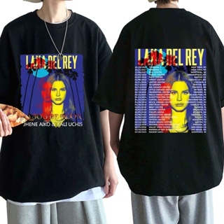 เสื้อผ้าผชเสื้อยืด พิมพ์ลายอัลบั้มเพลง Singer Lana Del Rey สไตล์ฮิปฮอป วินเทจ โอเวอร์ไซซ์ สําหรับผู้ชาย ผู้หญิง BY4OS-5X