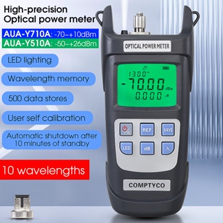 Aua-y710a OPM เครื่องทดสอบสายไฟเบอร์ออปติคอล 10 คลื่น อินเตอร์เฟซ 2.5 มม. - 70~+10dBm/- 50~+26dBm