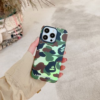 เคสโทรศัพท์มือถือแฟชั่น เนื้อแมตต์ ลายเลเซอร์ APE สําหรับ iPhone 14 Pro 13 12 Pro Max iPhone11