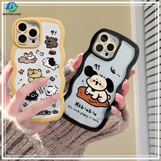 เคสโทรศัพท์มือถือ ขอบโค้ง ลายการ์ตูนสุนัข สําหรับ Samsung A14 M23 F23 A04 A04E A04S A13 A03 A03S A50 A50S A30S A23 A22 A21S A12 A02S A11 A51 A10 A30 A52 A52S A20S A10S M12 A71 A53 A32