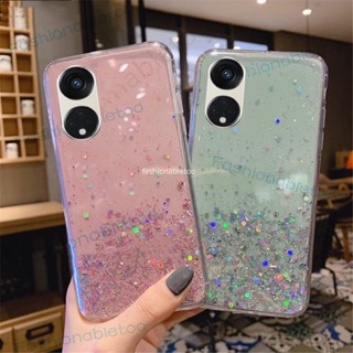 เคสโทรศัพท์มือถือ ซิลิโคนนิ่ม ใส กันกระแทก แต่งกลิตเตอร์ฟอยล์ ระยิบระยับ สําหรับ Oppo A98 A78 A17 K A17K A 98 A 78 A 17K 5G 2023