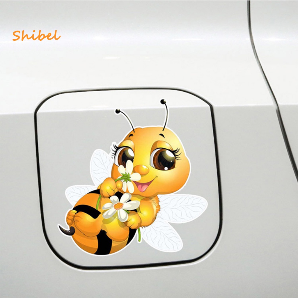 สติกเกอร์-ลายการ์ตูนผึ้งน่ารัก-กันน้ํา-สําหรับติดตกแต่งรถยนต์-รถจักรยานยนต์