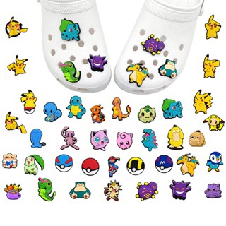 CROCS อุปกรณ์เสริม เข็มกลัด ลายการ์ตูนโปเกม่อนน่ารัก สําหรับตกแต่งรองเท้าแตะ DIY