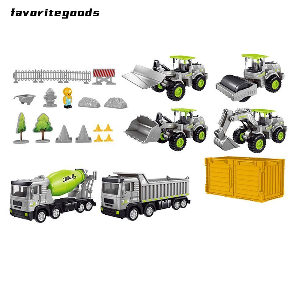 favoritegoods-โมเดลรถยนต์วิศวกรรม-diecast-forklift-ของเล่นสําหรับเด็ก