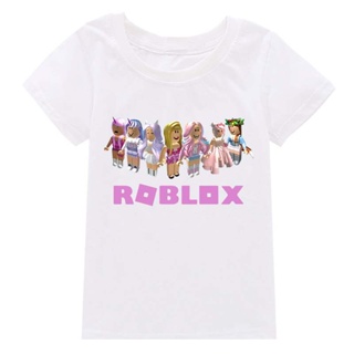Softcloud Pink Roblox Cross-Border Refined Cotton Men Women Clothing Short-Sleeved T-shirt Girl Birthday Gift_03