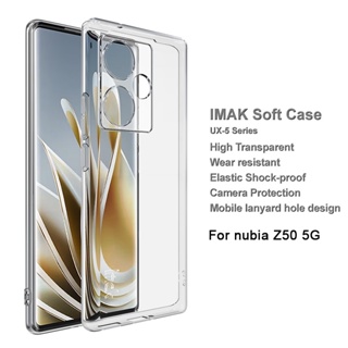 ของแท้ Imak เคส ZTE Nubia Z50 5G ใส นิ่ม TPU ด้านหลัง เคสใส ซิลิโคน กันกระแทก