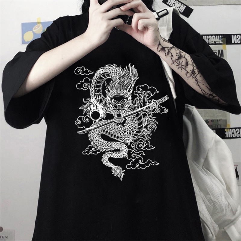 harajuku-dragon-women-t-shirts-cotton-korean-top-aesthetic-kpop-gothic-short-sleeve-casual-black-print-clothes-01