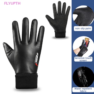 Flyup ถุงมือ ผ้ากํามะหยี่ แบบครึ่งนิ้ว กันน้ํา กันลื่น ให้ความอบอุ่น เหมาะกับการขี่จักรยาน เล่นกีฬา เดินป่า ตกปลา สําหรับผู้ชาย