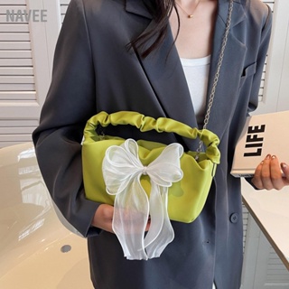 NAVEE กระเป๋าสะพายไหล่สตรีขนาดใหญ่กุทัณฑ์ปรับสายรัดปุ่มปิดกระเป๋าโซ่ PU แฟชั่น