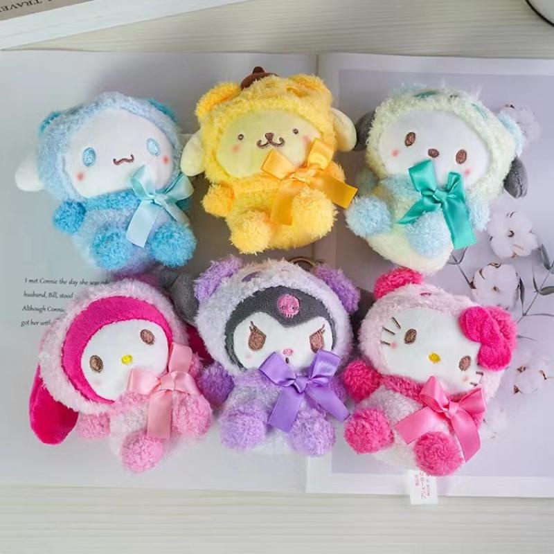 พวงกุญแจ-จี้ตุ๊กตาอนิเมะ-sanrio-my-melody-cinnamoroll-kuromi-hello-kitty-purin-ขนาด-12-ซม-สําหรับตกแต่งกระเป๋า