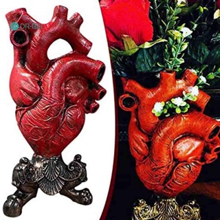 Dr BEI แจกันดอกไม้เรซิ่น รูปหัวใจ เป็นมิตรกับสิ่งแวดล้อม ใช้งานง่าย สีแดง สําหรับห้องนอน