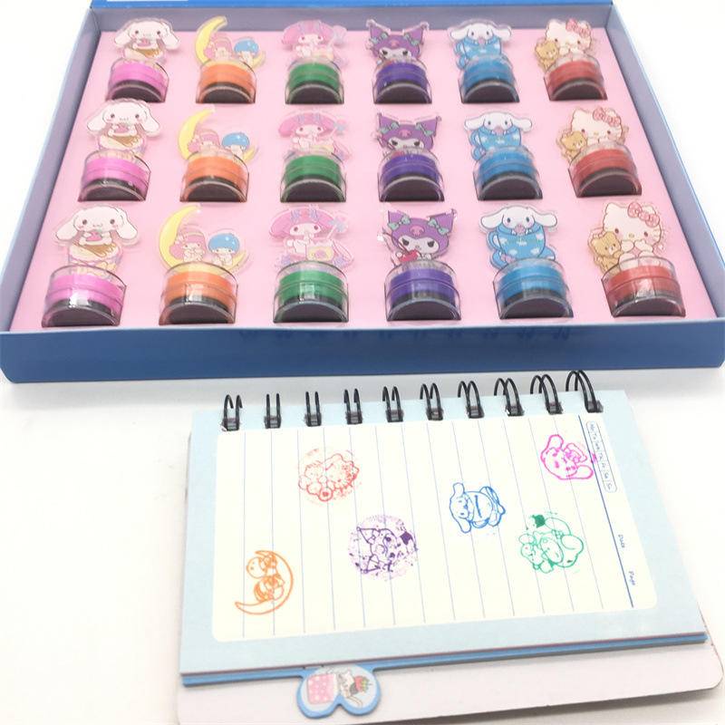 sanrio-แสตมป์ยาง-ทรงกลม-ลายการ์ตูน-mymelody-kuromi-cinnamoroll-little-twin-stars-น่ารัก-สําหรับตกแต่งสมุดภาพ-อัลบั้มภาพ-diy