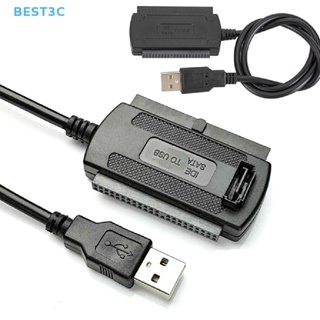 Best3c อะแดปเตอร์แปลงสายเคเบิ้ล USB 2.0 เป็น IDE SATA สําหรับฮาร์ดไดรฟ์ 2.5 3.5 นิ้ว HD ขายดี