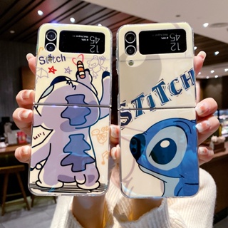 เคสโทรศัพท์มือถือ TPU พิมพ์ลายการ์ตูน Stitch น่ารัก สีตัดกัน สําหรับ Samsung Galaxy Z Flip 4 Galaxy Z Flip 3 5G
