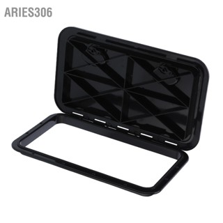 Aries306 Deck Access Hatch Inspection Cover ฝาครอบป้องกันรังสีอัลตราไวโอเลตพร้อมตัวล็อคสำหรับเรือเดินทะเล สีดำ 24x14in