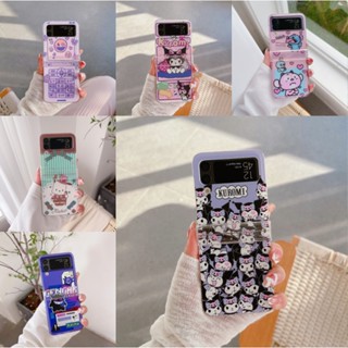 เคสโทรศัพท์มือถือ PC แข็ง กันกระแทก ลายการ์ตูน Kulomi Pochacco สําหรับ Samsung Galaxy Z Flip 4 5G 3in1 Z Flip 3