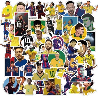 สติกเกอร์พีวีซี ลายฟุตบอล Super Star Neymar กันน้ํา 50 ชิ้น