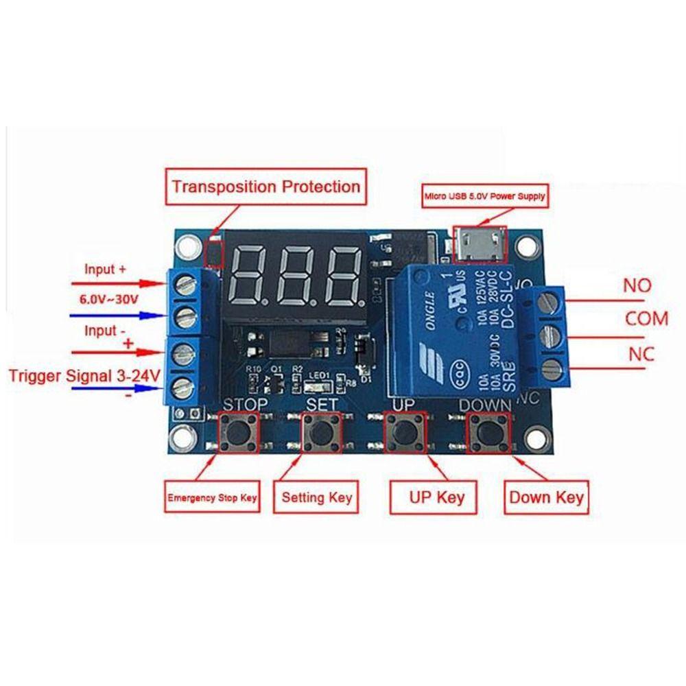 amber-บอร์ดโมดูลรีเลย์ตั้งเวลาไฟฟ้าดิจิทัล-รองรับ-micro-usb-2-ชิ้น