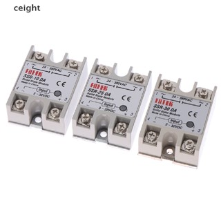 [ceight] รีเลย์โซลิดสเตท SSR -10DA 25DA 30DA DC AC SSR สีขาว