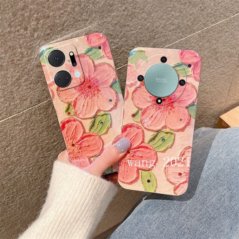 ready-stock-new-phone-case-เคส-honor-x9a-x7a-5g-casing-shiny-luxurious-rhinestone-flowers-all-inclusive-lens-protective-soft-case-for-honor-x9a-5g-เคสโทรศัพท