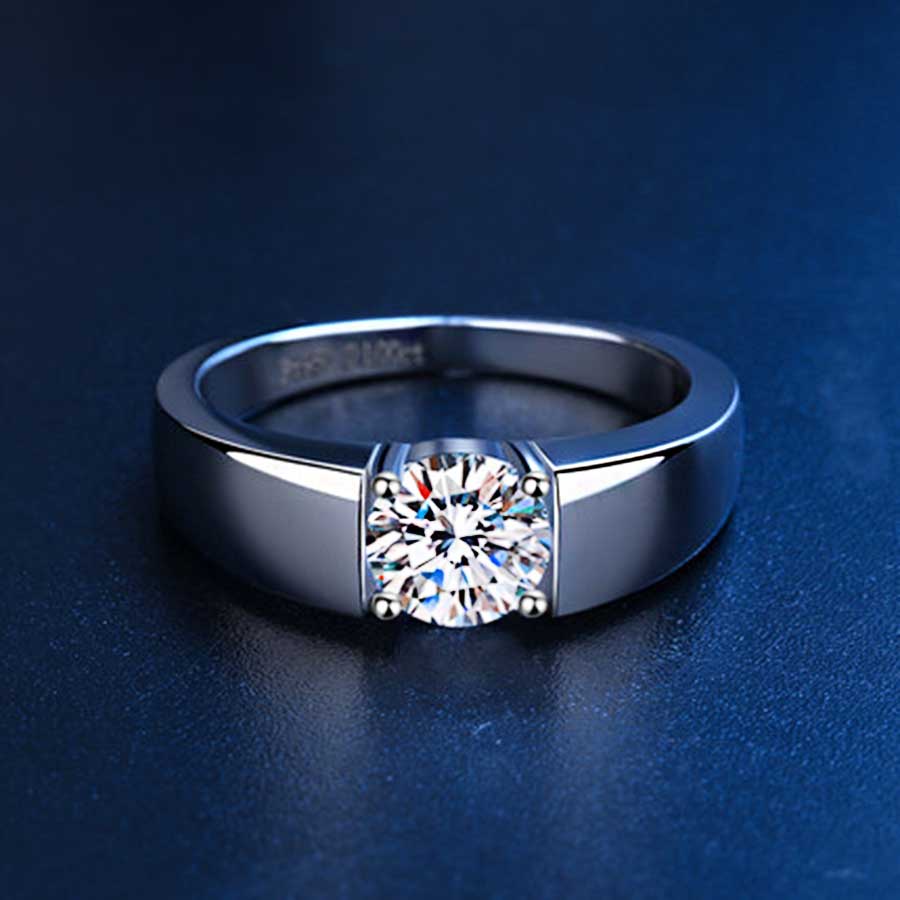 แหวนหมั้นแต่งงาน-เหล็กไทเทเนียม-เงินสเตอร์ลิง-s925-ประดับเพทาย-สไตล์เรียบง่าย-หรูหรา-สําหรับผู้ชาย
