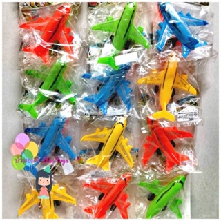 เซ็ตละ 12 ชิ้น ของเล่น เครื่องบินแอร์ไลน์ (มีลาน) ของเล่นเด็ก ขนาด 8*10 ซม. งานพลาสติก ของเล่นโบราณ