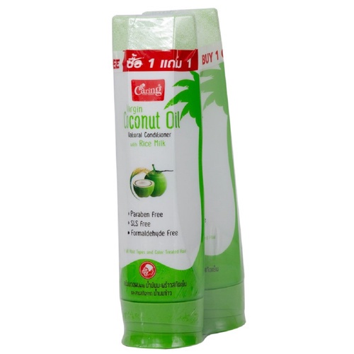 caring-coconut-oil-natural-conditioner-with-rice-milk-extract-ครีมนวดน้ำมันมะพร้าว-สูตรปรับสมดุลหนังศีรษะ-200-มล-แพ็คคู่