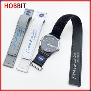 สายนาฬิกาข้อมือ สายหนังนิ่ม 20 มม. สําหรับ Omega MOON Series Velcro Watch Strap NASA Speedmaster