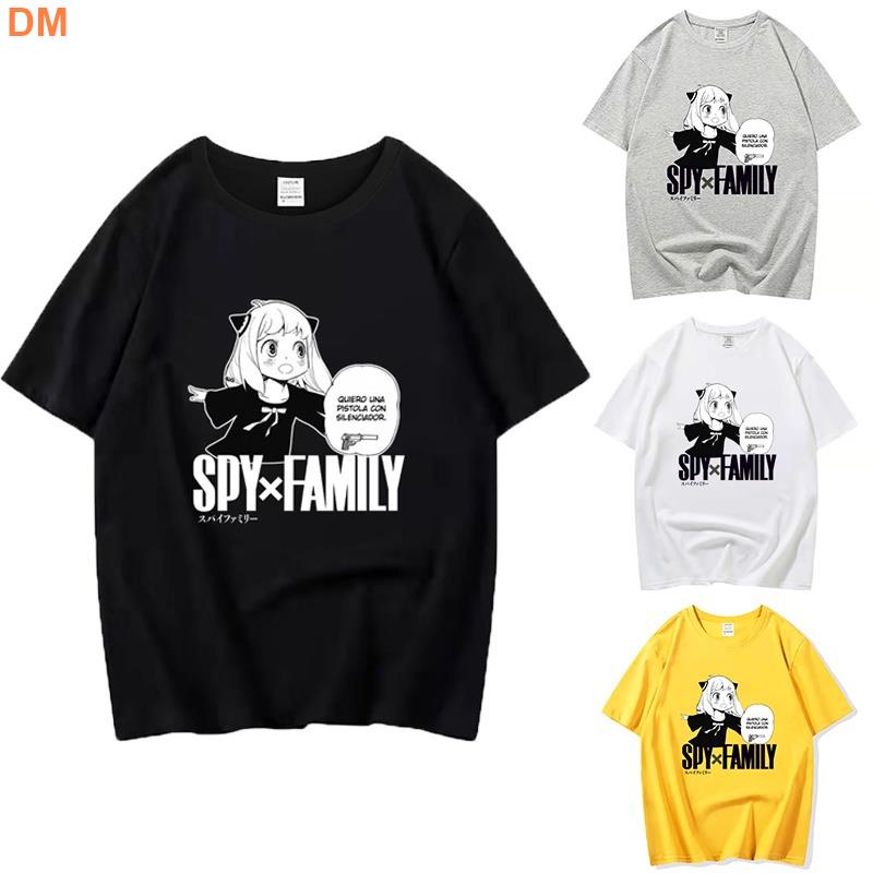 พร้อมส่ง-dm-spy-x-family-shirt-anya-forger-cosplay-cotton-t-shirt-women-men-casual-3d-print