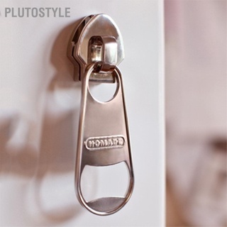  PLUTOSTYLE ที่เปิดขวดซิปรูปร่างเงาขวดโลหะผสมสังกะสีที่ไม่ซ้ำกันสามารถเปิดขวดด้วยสติกเกอร์ติดตู้เย็น