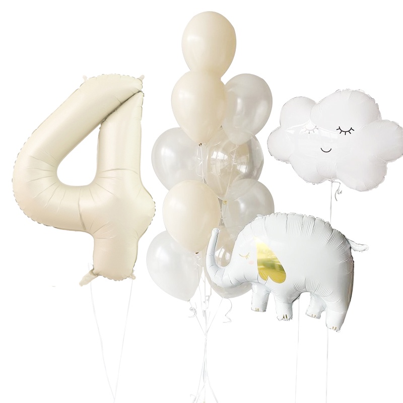 19-ชิ้น-ครีมอาบน้ําเด็ก-สีขาว-ตัวเลข-123-ลูกโป่ง-ช่อดอกไม้-เด็ก-งานเลี้ยงวันเกิด-เมฆ-ช้าง-บอลลูน-มัด
