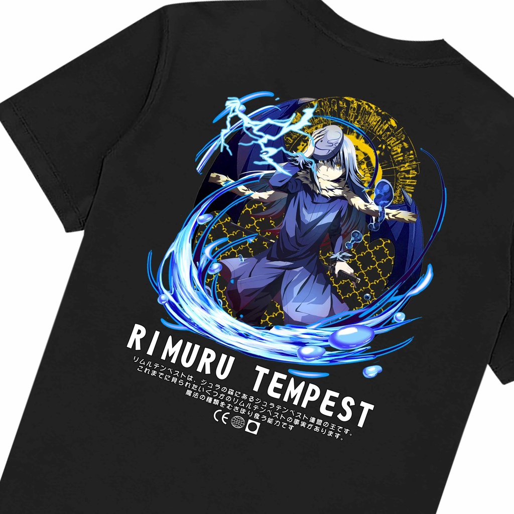 เสื้อยืดผ้าฝ้ายพิมพ์ลายเสื้อยืด-พิมพ์ลายอนิเมะ-rimuru-tempest-tensura-tensei-shitara-slime-datta-ken-demon-lord-สไตล์ญี่