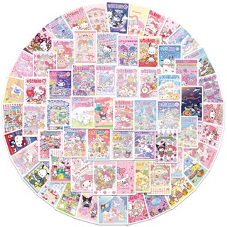 SANRIO โปสเตอร์สติกเกอร์ PVC ลายสตรอเบอร์รี่น่ารัก กันน้ํา 65 ชิ้น (2)