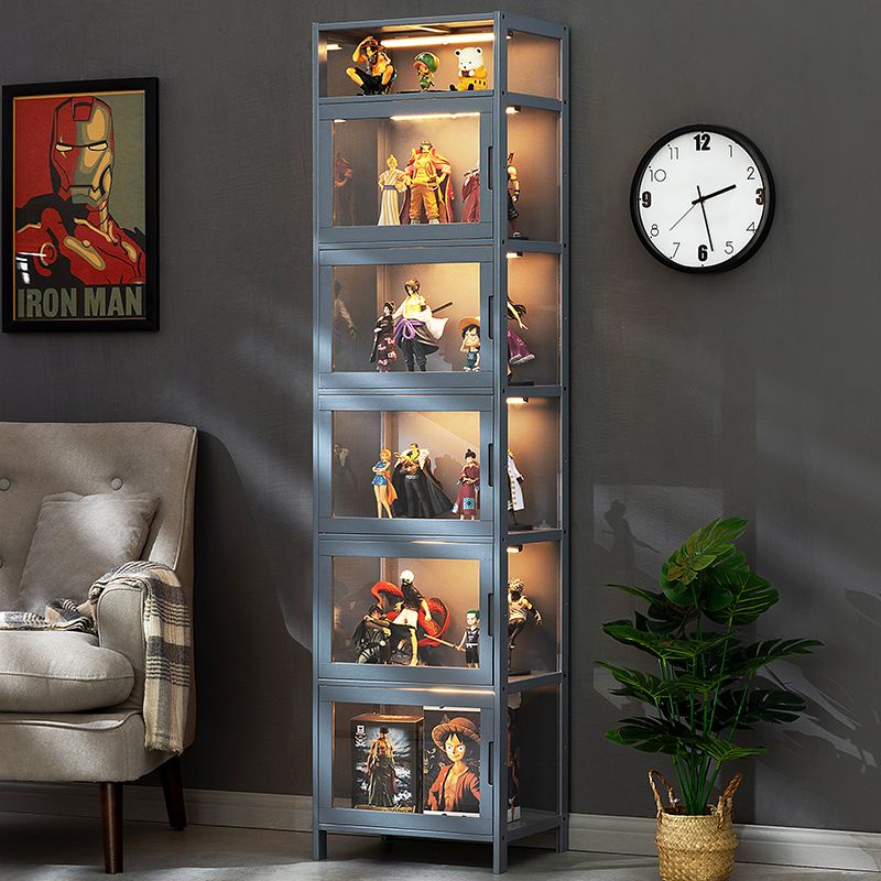 หน้าบานใสอะครีลิค-ตู้หนังสือ-ชั้นวางของ-4ชั้น-ตู้โชว์อะคริลิคใส-display-cabinet