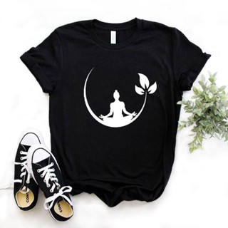 Buddha Yoga Lotos Print Women tshirt Casual Funny t shirt Gift For Lady Yong Girl Top Tee QAAV_04