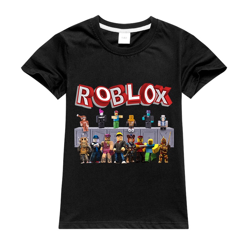 หุ้นพร้อม-roblox-boy-ผ้าฝ้าย-100-เสื้อยืดสาวฤดูร้อนเด็กการ์ตูนยอดนิยม-4-15y-cxo-04