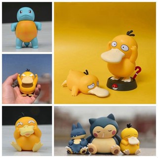 โมเดลฟิกเกอร์ Pokemon Squirtle Psyduck Snorlax น่ารัก สําหรับตกแต่งรถยนต์