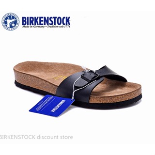 【Original】Birkenstock Madrid Mens/Female Classic Cork Blue Matte Slippers 34-44