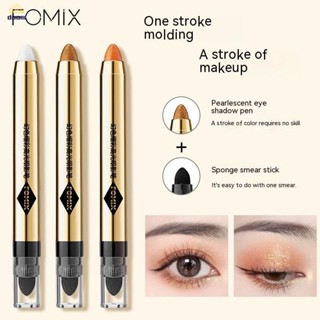 Fomix 6สีปากกาอายแชโดว์เน้นข้อความ ชิมเมอร์ กระพริบ แบบสองหัว อายแชโดว์ สติ๊ก Contour 【 Doom】