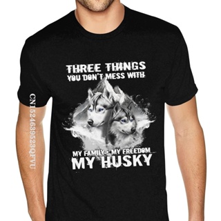 Hot Sale Retro Pure Cotton Sweat-wicking My Husky Shir Cute T Shirt Comic O-neck Customized Classic_08