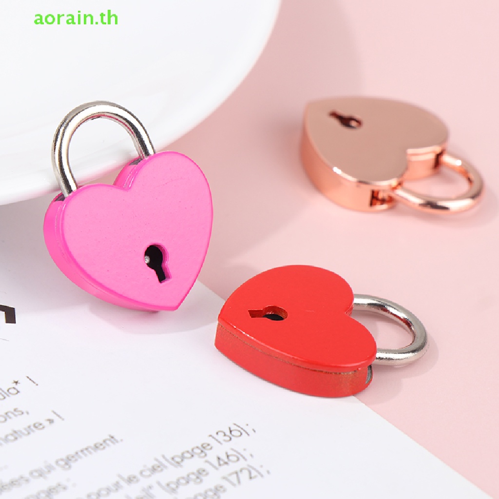 aorain-th-แม่กุญแจล็อคกระเป๋าเดินทาง-รูปหัวใจ-พร้อมตัวล็อก-สําหรับกล่องเครื่องประดับ-สมุดไดอารี่