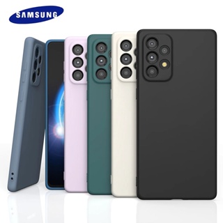 เคสโทรศัพท์มือถือ ซิลิโคน กันกระแทก สีพื้น สําหรับ Samsung Galaxy A24 A04 A04E A14 A34 A54 4G 5G 2022 2023